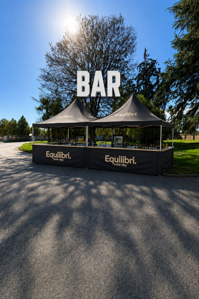 Render gazebo bar ristoro Equilibri Color Day